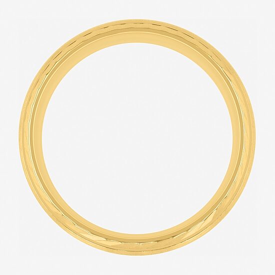 Mens 8MM 14K Gold Over Silver Wedding Band