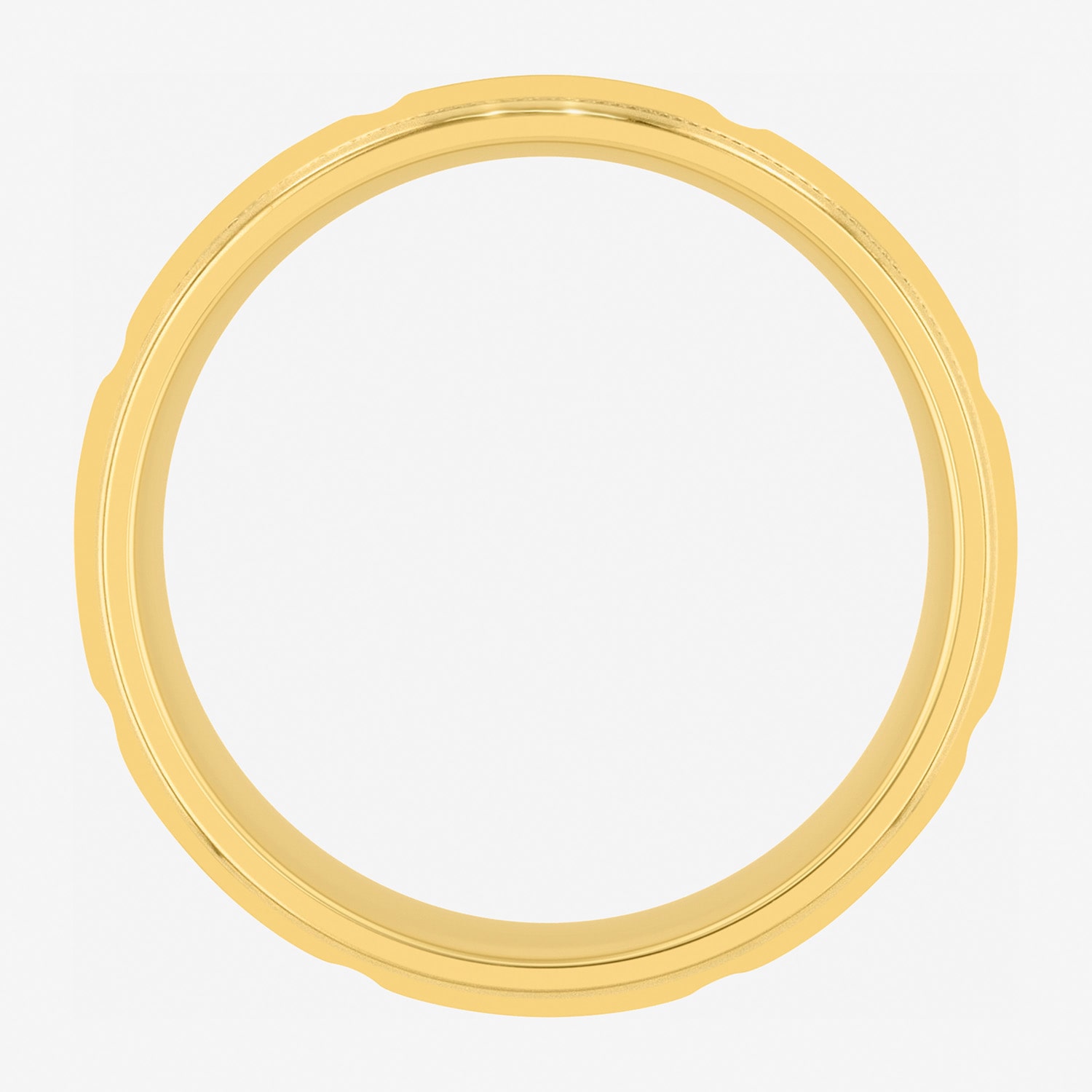 Mens 8MM 14K Gold Over Silver Wedding Band
