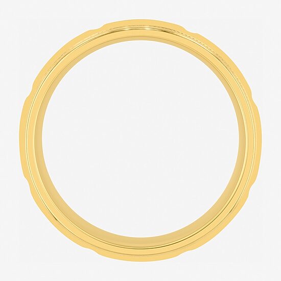 Mens 8MM 14K Gold Over Silver Wedding Band