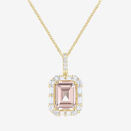 Yes, Please! Womens Lab Created Pink Sapphire 14K Gold Over Silver 18 Inch Pendant Necklace, One Size