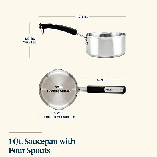 Farberware Brilliance Stainless Steel 1-qt. Sauce Pan