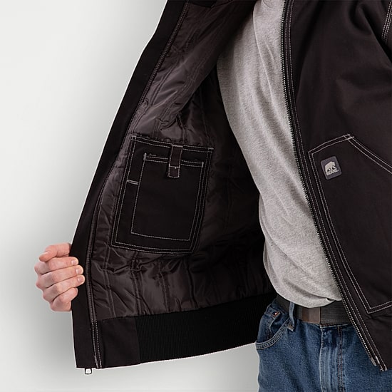 Berne Modern Mens Hooded Heavyweight Big and Tall Work Jacket