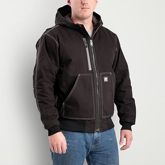 Berne Modern Mens Hooded Heavyweight Big and Tall Work Jacket