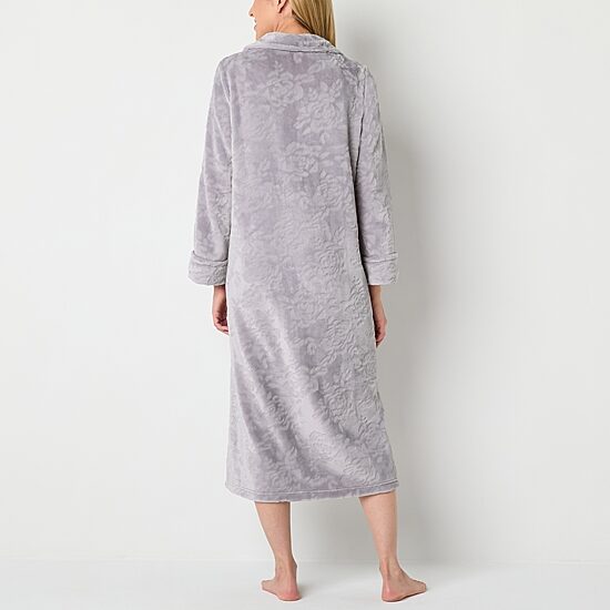 Adonna Womens Fleece Long Sleeve Long Length Robe