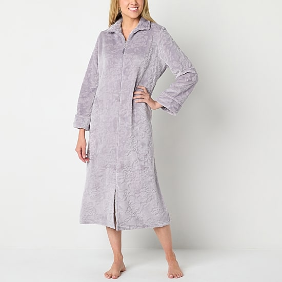 Adonna Womens Fleece Long Sleeve Long Length Robe