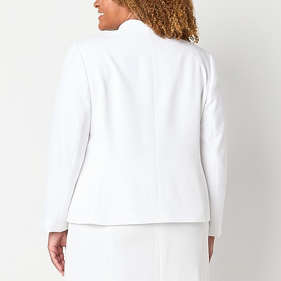 Black Label by Evan-Picone Womens Plus Classic Fit Suit Jacket
