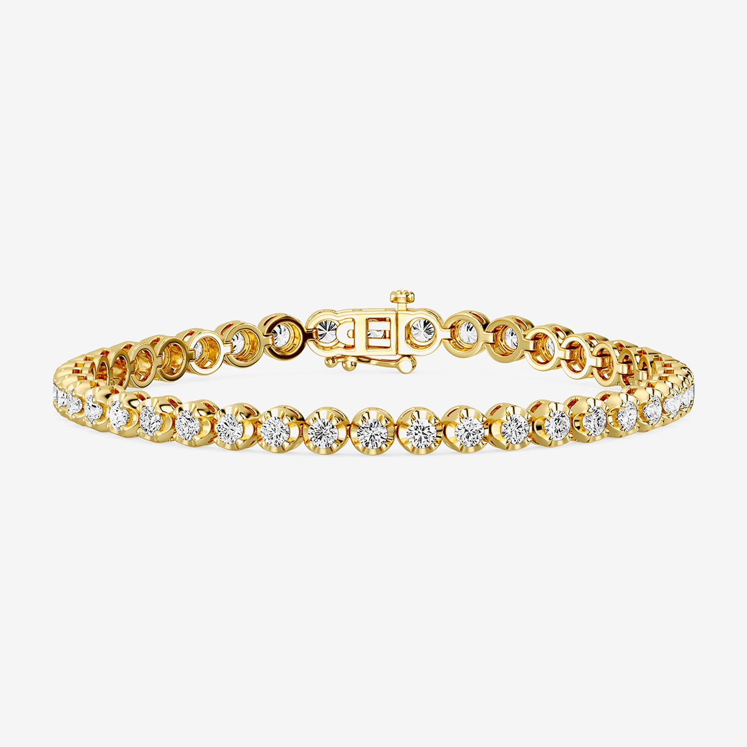 (F, Si1-Si2) Womens 5 CT. T.W. Lab Grown White Diamond Sterling Silver 7.5 Inch Tennis Bracelet