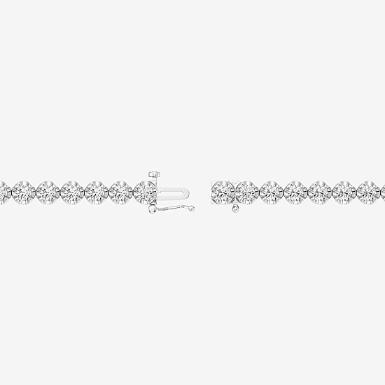 (F, Si1-Si2) Womens 5 CT. T.W. Lab Grown White Diamond Sterling Silver 7.5 Inch Tennis Bracelet