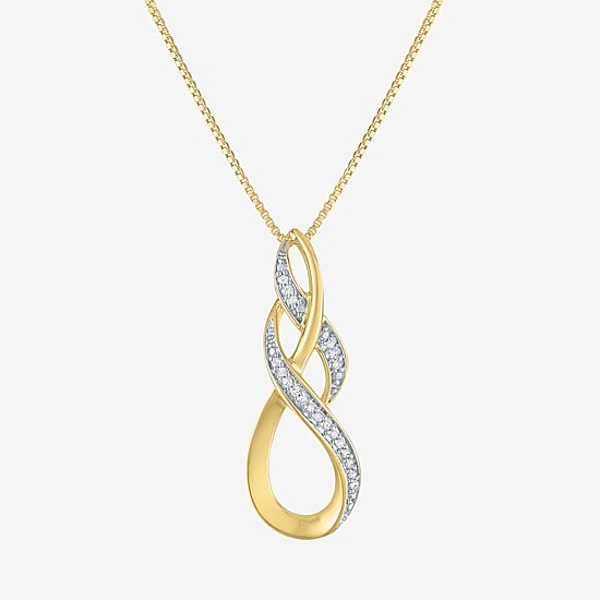 (G-H, Si2-I2) Womens 1/10 CT. T.W. Lab Grown White Diamond 2-pc. Pendant Necklace Set
