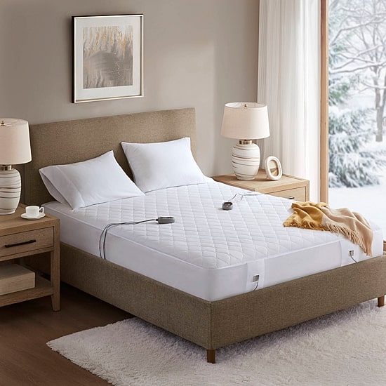 Beautyrest™ Cotton Blend Heated Electric Mattress Pad-5 Heat Settings 10hr Auto off