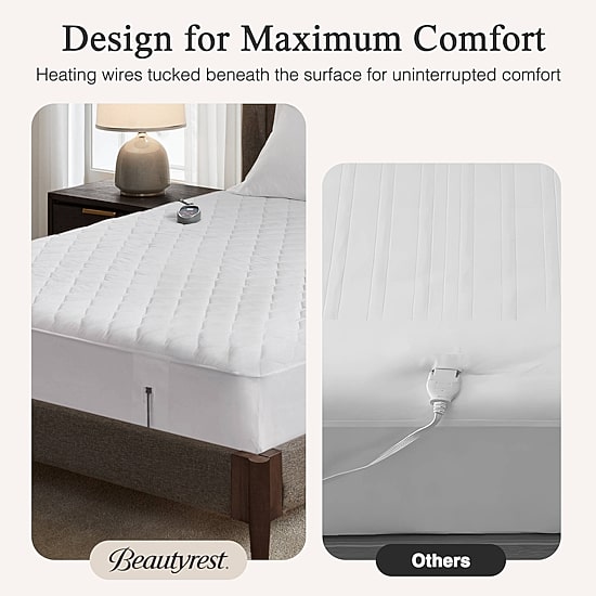 Beautyrest Cotton Deep Pocket 20 Settings Heated Mattress Pad