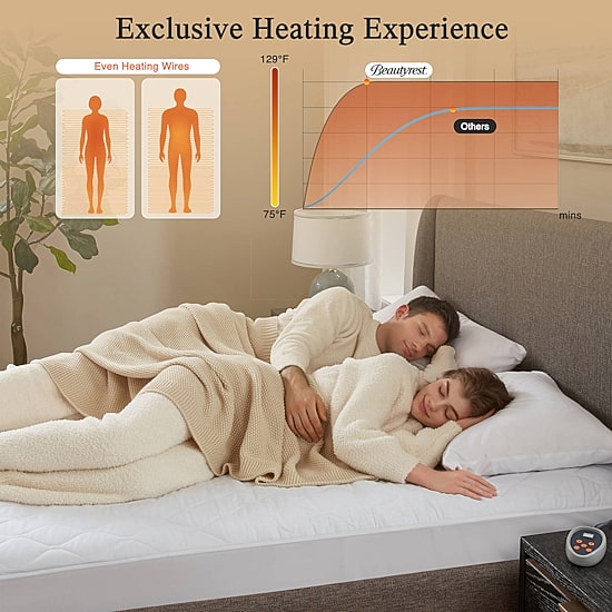 Beautyrest Cotton Deep Pocket 20 Settings Heated Mattress Pad