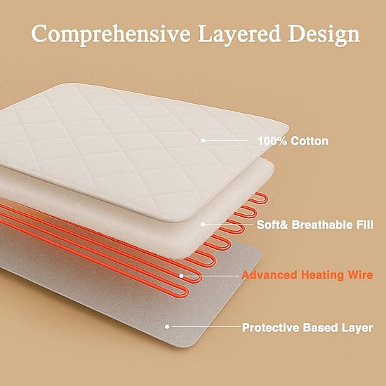 Beautyrest Cotton Deep Pocket 20 Settings Heated Mattress Pad