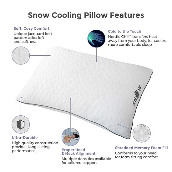 Protect-A-Bed Snow Cooling Memory Foam Bed Pillow