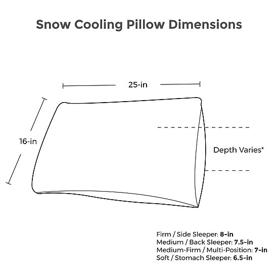 Protect-A-Bed Snow Cooling Memory Foam Bed Pillow
