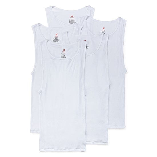 Hanes Mens Scoop Neck Sleeveless 5 Pack Big Tank