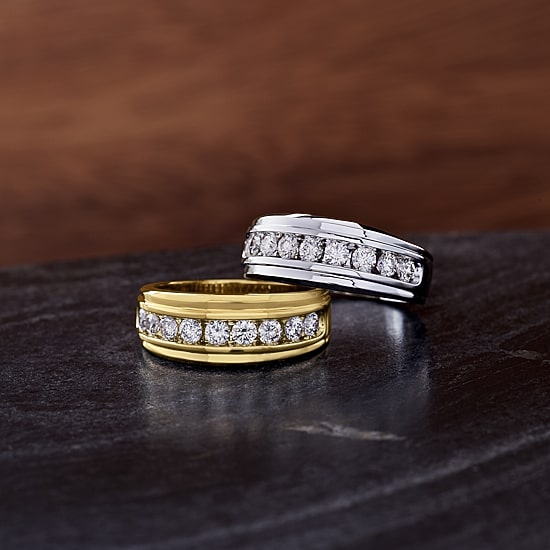 9M 1 CT.T.W. Natural Diamond Wedding Band in 10K Gold