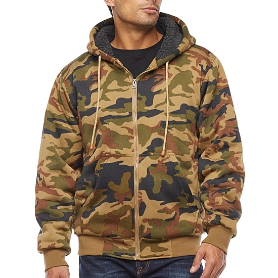 Victory Mens Fleece Hooded Midweight Jacket