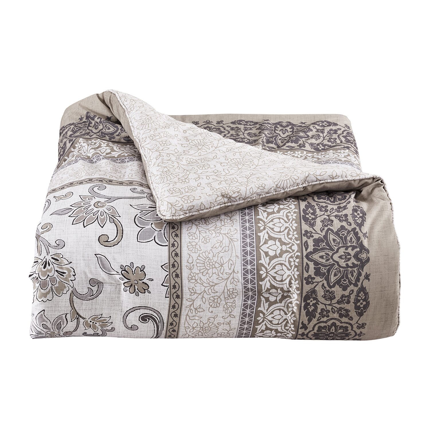 Royal Court Chelsea Grey 4-pc. Floral Midweight Reversible Comforter Set