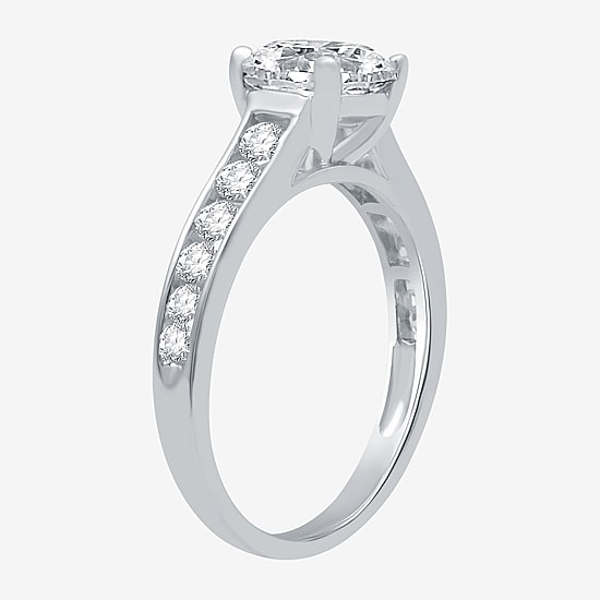 (F / SI2) Signature By Modern Bride Womens 2 1/2 CT. T.W. Lab Grown White Diamond Round Channel Bridal Set In 10K Gold