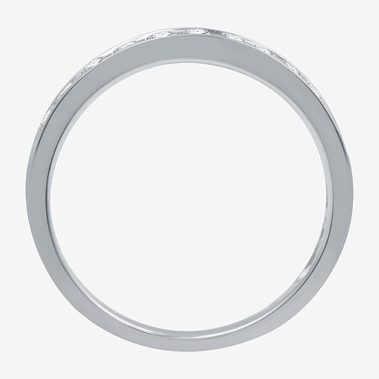 (F / SI2) Signature By Modern Bride Womens 2 1/2 CT. T.W. Lab Grown White Diamond Round Channel Bridal Set In 10K Gold