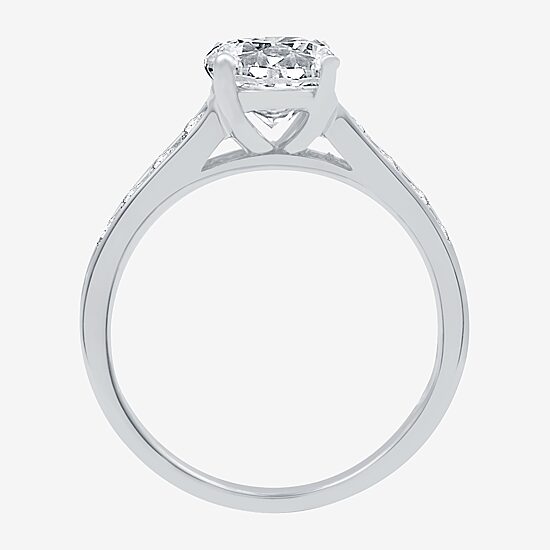 (F / SI2) Signature By Modern Bride Womens 2 1/2 CT. T.W. Lab Grown White Diamond Round Channel Bridal Set In 10K Gold