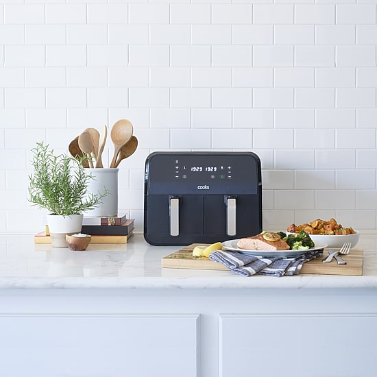 Cooks Dual-Basket Air Fryer 8 Quart Touchscreen