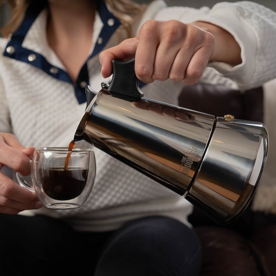 London Sip Stainless Steel Stovetop Espresso 3-Cup Coffee Maker