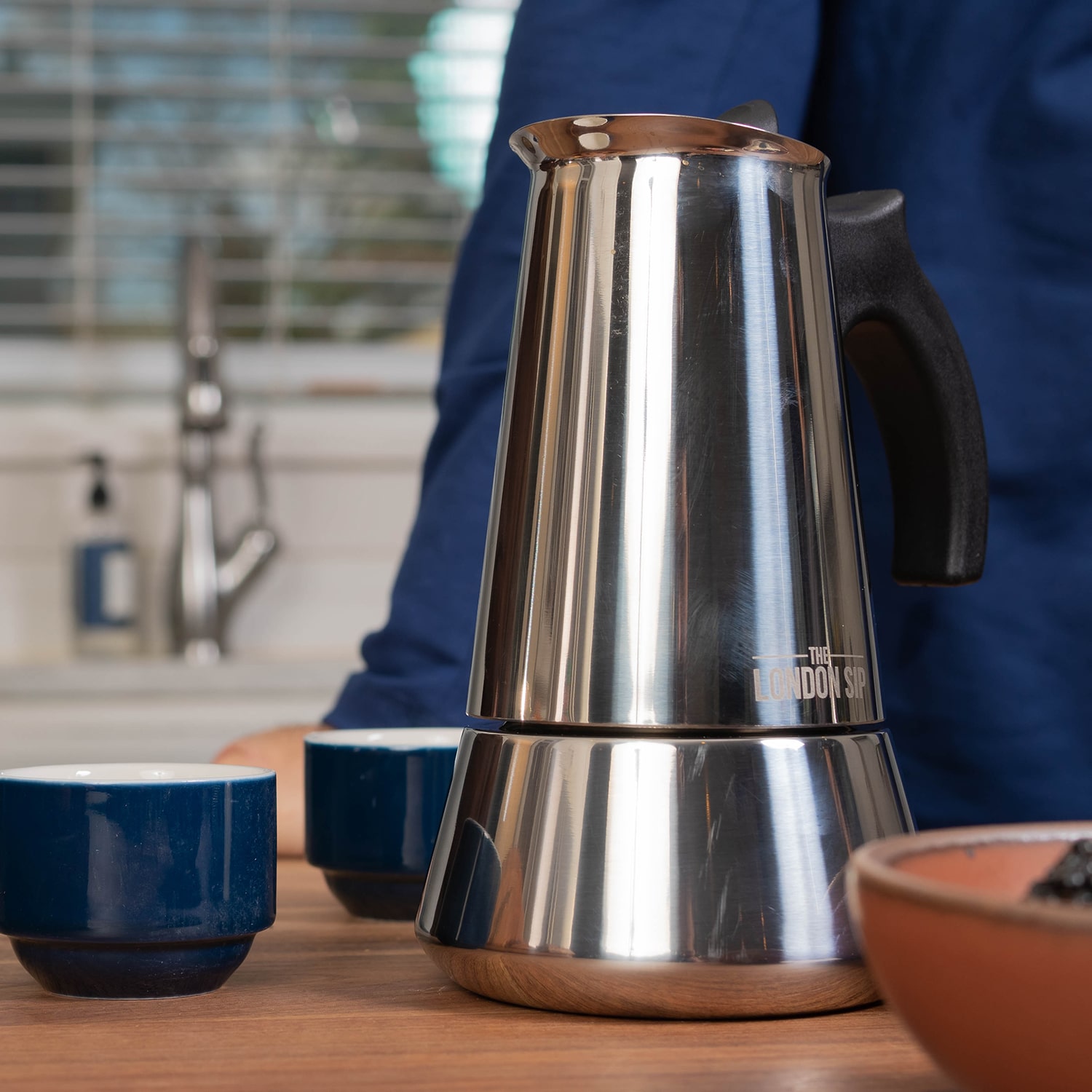 London Sip Stainless Steel Stovetop Espresso 6-Cup Coffee Maker