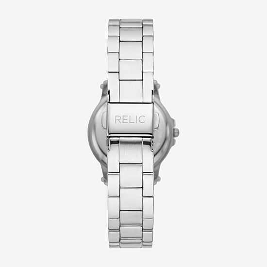 Relic By Fossil Womens Silver Tone Bracelet Watch Zr34646