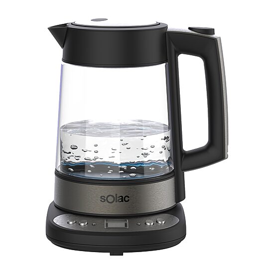 SOLAC AROA PREMIUM Adjustable Temperature Cordless Glass Kettle