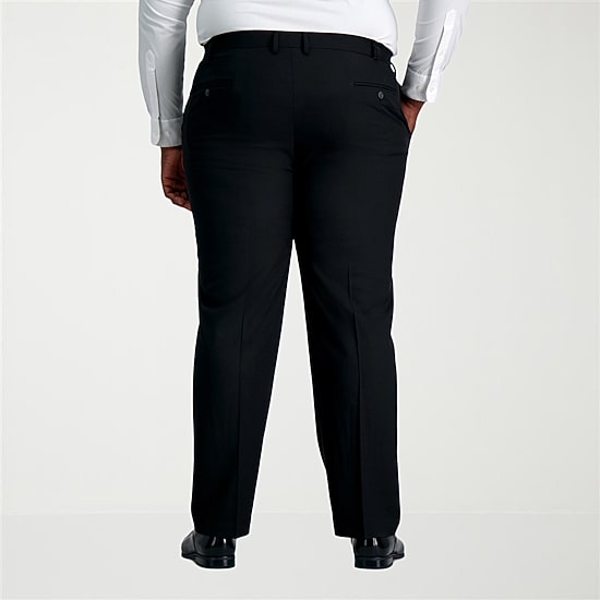 Haggar Smart Wash With Repreve Mens Big and Tall Classic Fit Flat Front Suit Pant