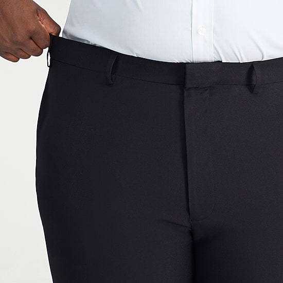 Haggar Smart Wash With Repreve Mens Big and Tall Classic Fit Flat Front Suit Pant