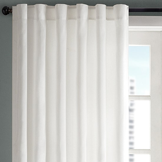 Madison Park Eliza Embroidery Faux Silk Back Tab Light-Filtering Single Curtain Panel