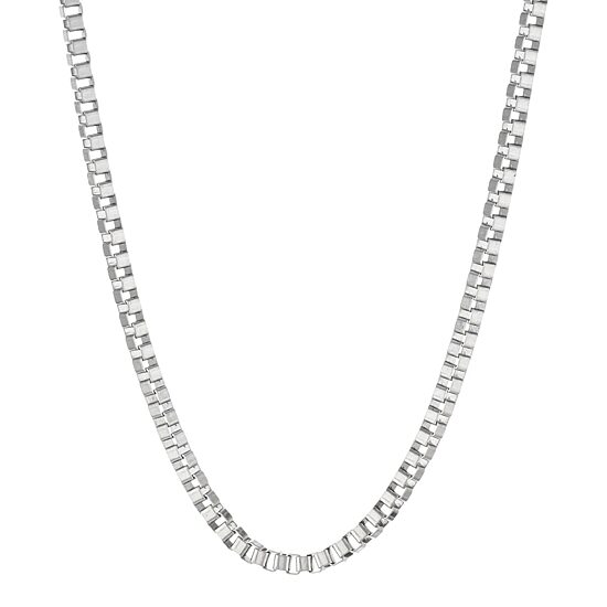 Mens Stainless Steel 22 Inch Box Chain Necklace