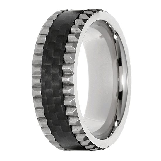 Mens 8MM Stainless Steel Band