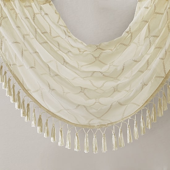 Madison Park Iris 38"W X 46"L Rod Pocket Waterfall Valance