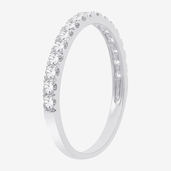 Womens 1/2 CT. T.W. Natural White Diamond 10K Gold Wedding Band