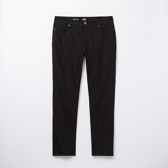 St. John's Bay Womens Mid Rise Stretch Fabric Straight Leg Jean