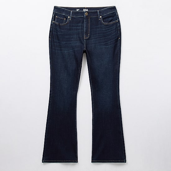 a.n.a Womens Plus High Rise Flare Leg Jean