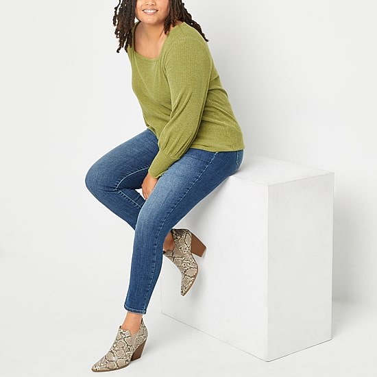 a.n.a Womens Plus Comfort Waist Skinny Jean