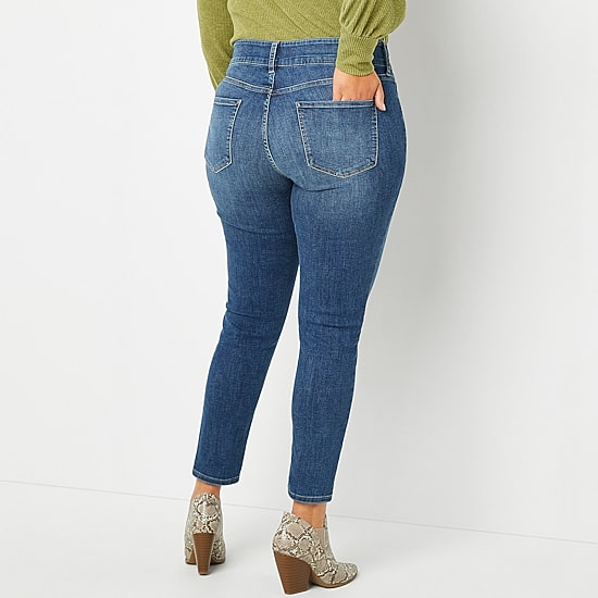 a.n.a Womens Plus Comfort Waist Skinny Jean