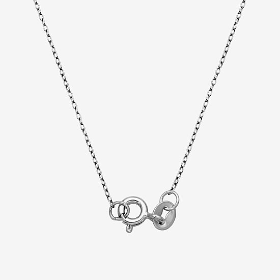 Open Leaf Womens Sterling Silver Pear 18 Inch Pendant Necklace