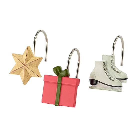 Avanti Holiday Countdown Shower Curtain Hooks