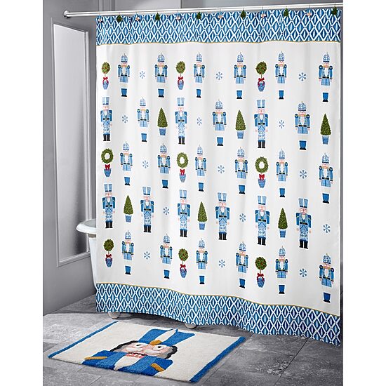 Avanti Nutcracker Trellis Shower Curtain