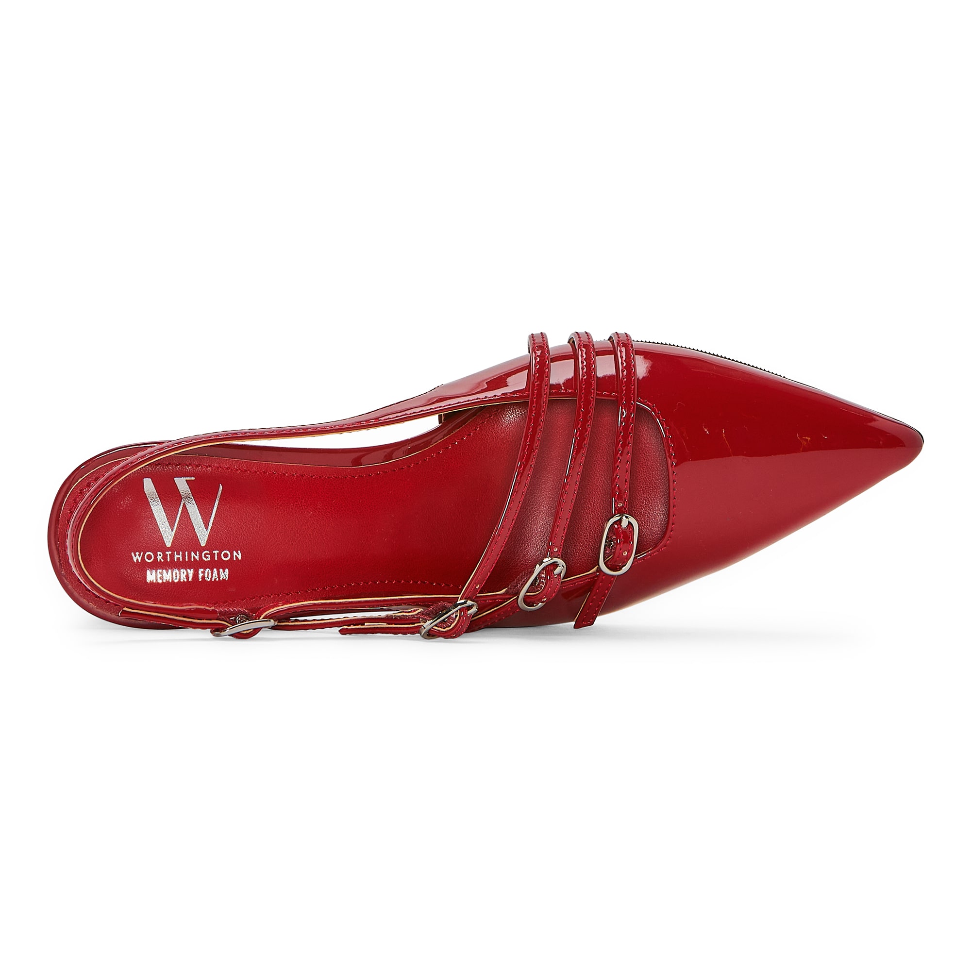 Worthington Sedrick Womens Pointed Closed Toe Kitten Heel Pumps