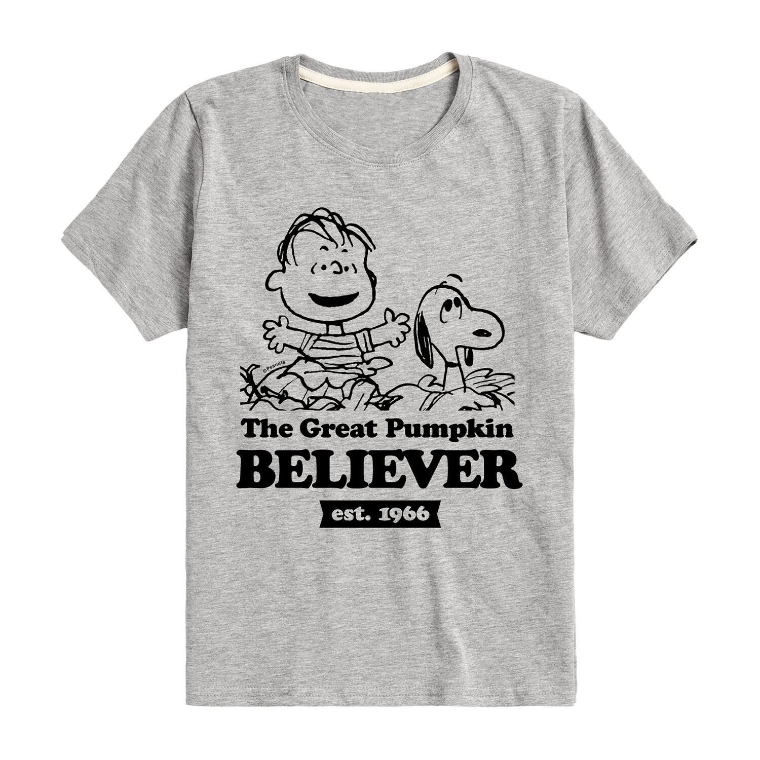 Linus Great Pumpkin Believer Little & Big Kid Boys Crew Neck Short Sleeve Regular Fit Peanuts Graphic T-Shirt