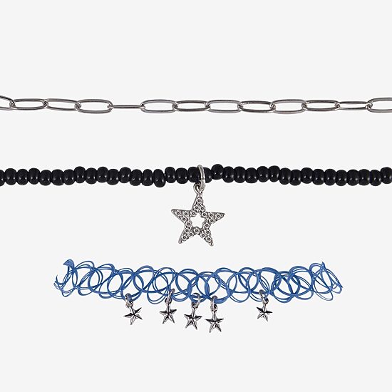 Arizona Silver Tone Womens Star 3-pc. Necklace Set
