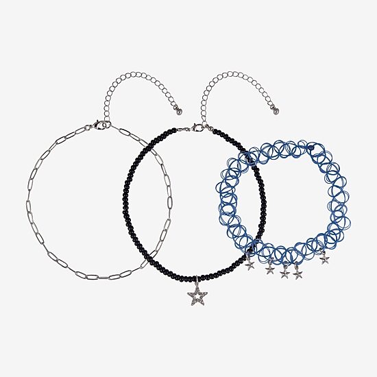 Arizona Silver Tone Womens Star 3-pc. Necklace Set