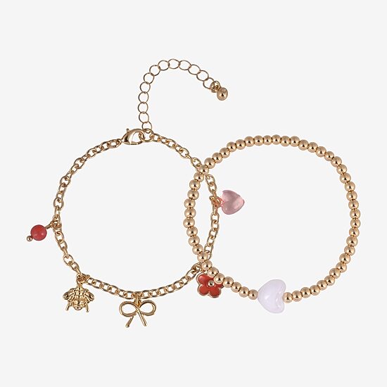 Arizona Gold Tone Bee Womens 2-pc. Bracelet Set